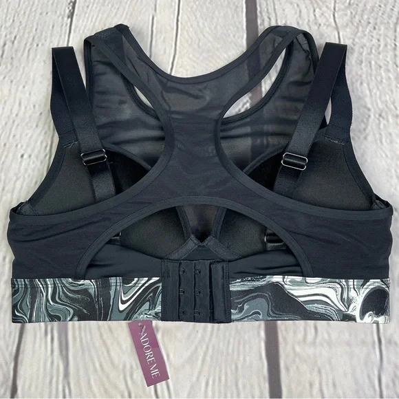 ADORE ME Micah Contour black sports bra NEW, size 32B - Picture 9 of 15